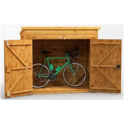 6ft x 3ft  Premium Tongue and Groove Pent Bike Shed - 12mm Tongue and Groove Floor and Roof