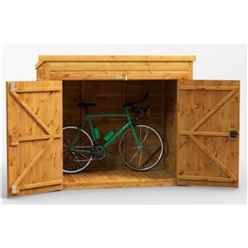 6ft x 4ft  Premium Tongue and Groove Pent Bike Shed - 12mm Tongue and Groove Floor and Roof