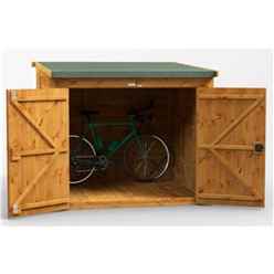 6ft x 6ft  Premium Tongue and Groove Reverse Pent Bike Shed - 12mm Tongue and Groove Floor and Roof