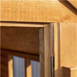 8ft x 6ft  (2.39m x 1.83m) - Super Value Overlap - Apex Wooden Garden Shed - 2 Windows - Double Doors
