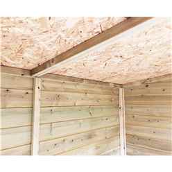 5FT x 4FT  Super Saver Windowless Pressure Treated Tongue & Groove Apex Shed + Double Doors + Low Eaves
