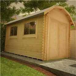 10ft x 8ft Neo Barn 28mm Log Cabin (19mm Tongue and Groove Floor and Roof) (2950x2350)