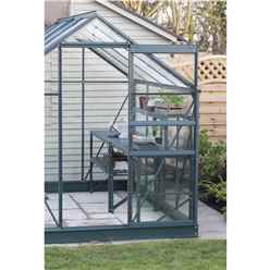 **pre-Order - Awaiting Stock**6ft X 8ft Value Green Metal Frame Greenhouse