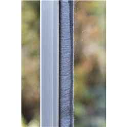 6ft X 8ft Premier Single Door Aluminium Greenhouse - Curved Eaves