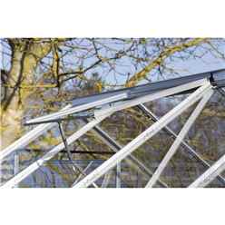 8ft X 6ft Premier Double Doors Aluminium Greenhouse - Curved Eaves