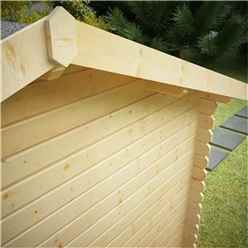 12ft X 8ft Storage 44mm Log Cabin (19mm Tongue And Groove Floor And Roof) (3550x2350)