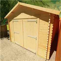 18ft X 10ft Monty Workshop 44mm Log Cabin (19mm Tongue And Groove Roof) (5350x2950)