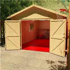 18ft x 12ft Monty Workshop 44mm Log Cabin (19mm Tongue and Groove Roof) (5350x3550)
