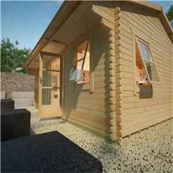 18ft x 10ft Neville 44mm Log Cabin (19mm Tongue and Groove Floor and Roof) (5350x2950)