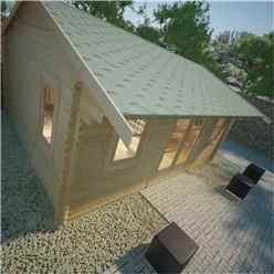 20ft x 10ft Neville 44mm Log Cabin (19mm Tongue and Groove Floor and Roof) (5950x2950)