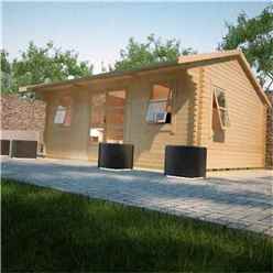 20ft X 14ft Neville 44mm Log Cabin (19mm Tongue And Groove Floor And Roof) (5950x4150)