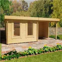 18ft X 12ft Yogi 44mm Log Cabin (19mm Tongue And Groove Floor And Roof) (5350x3550)