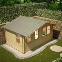 10ft X 14ft Rosco 44mm Log Cabin (19mm Tongue And Groove Floor And Roof) (2950x4150)