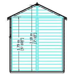 8ft X 6ft (2.39m X 1.83m) - Reverse - Super Value Overlap - Apex Wooden Shed - 1 Window - Single Door