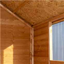 INSTALLED 8ft x 6ft ** FLASH REDUCTION** (2.39m x 1.83m) - Reverse - Super Value Overlap - Apex Wooden Shed - 1 Window - Single Door - 8mm Solid OSB Floor