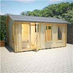 14ft X 10ft Ralph 44mm Log Cabin (19mm Tongue And Groove Floor And Roof) (4150x2950)