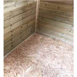 10ft X 4ft  Reverse Super Saver Pressure Treated Tongue And Groove Single Door Apex Shed (high Eaves 72) + 3 Windows