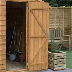 6ft x 4ft (1.8m x 1.3m) Overlap Dip Treated Pent Shed With Single Door and 1 Window - Modular - CORE