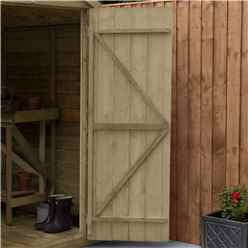 Installed 6ft X 3ft (1.8m X 1.1m) Windowless Pressure Treated Overlap Pent Shed With Single Side Door - Modular - Installation Included - Core