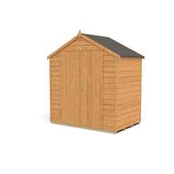 4ft x 6ft (1.3m x 1.8m) Overlap Apex Security Shed With Double Doors - Windowless - Modular - *Double Doors are on the 6ft Side