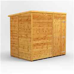 7ft x 5ft Premium Tongue And Groove Pent Shed - Single Door - Windowless - 12mm Tongue And Groove Floor And Roof