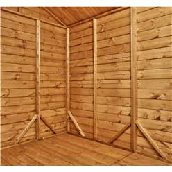 12ft x 6ft Security Tongue and Groove Apex Shed - Double Doors - 6 Windows - 12mm Tongue and Groove Floor and Roof