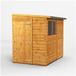 7ft x 5ft Security Tongue and Groove Apex Shed - Single Door - 2 Windows - 12mm Tongue and Groove Floor and Roof