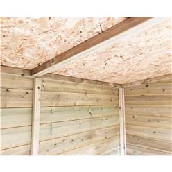 14ft X 5ft  Reverse Super Saver Pressure Treated Tongue And Groove Single Door Apex Shed (high Eaves 72) + Windowless
