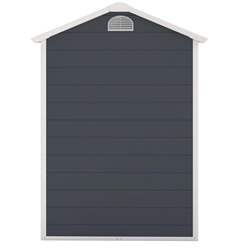 4ft x 6ft Plastic Pent Shed - Dark Grey with Foundation Kit (included)