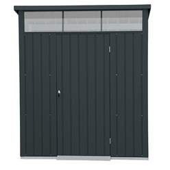 6ft x 5ft Heavy Duty Apex Metal Shed - Anthracite Grey
