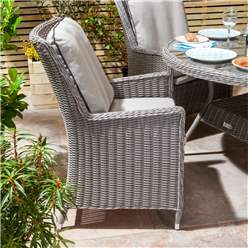 4 Seater Natural Stone Rattan Weave Dining Set