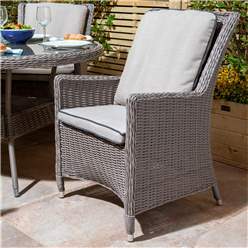 4 Seater Natural Stone Rattan Weave Dining Set