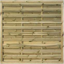 Pack Of 3 - 6 X 6 Pressure Treated Solid Slat Screen Panel