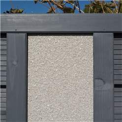 Pack Of 3 - 6 X 6 Painted Grey Screen Panel With Solid Infill