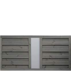 Pack Of 3 - 3 X 6 Painted Grey Screen Panel With Translucent Infill