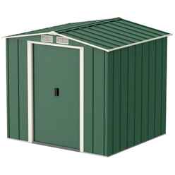 6ft x 6ft Value Apex Metal Shed - Green (2.01m x 1.82m)