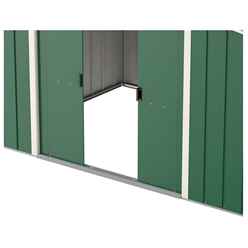 OOS - AWAITING RETURN TO STOCK DATE - 8ft x 6ft Value Apex Metal Shed - Green (2.62m x 1.82m)