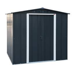 6ft X 6ft Value Apex Metal Shed - Anthracite Grey (2.01m X 1.82m)