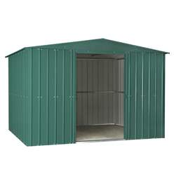 OOS - BACK FEBRUARY 2022 - 10ft x 6ft Premier EasyFix – Apex – Metal Shed - Heritage Green (3.07m x 1.85m)