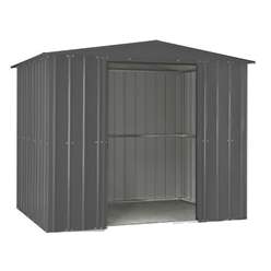 OOS - BACK FEBRUARY 2022 - 8ft x 6ft Premier EasyFix – Apex – Metal Shed -Anthracite Grey (2.45m x 1.85m)