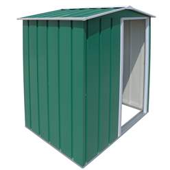 OOS - AWAITING RETURN TO STOCK DATE - 5ft x 4ft Value Apex Metal Shed - Green (1.62m x 1.22m)