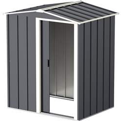 5ft x 4ft Value Apex Metal Shed - Anthracite Grey (1.62m x 1.22m)