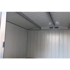 10ft x 10ft Value Apex Metal Shed - Anthracite Grey (3.22m x 3.02m)