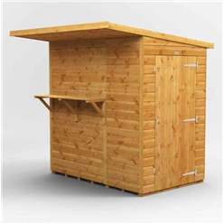 6ft X 4ft Premium Tongue And Groove Market Kiosk Bar - Single Door - 12mm Tongue And Groove Floor And Roof