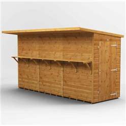 12ft x 4ft Premium Tongue And Groove Market Kiosk Bar - Single Door - 12mm Tongue And Groove Floor And Roof