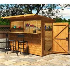 12ft X 4ft Premium Tongue And Groove Market Kiosk Bar - Single Door - 12mm Tongue And Groove Floor And Roof