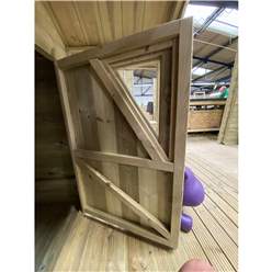 6 x 8 (6' x 6' + 2' Verandah) Hideout Wooden Playhouse with Apex Roof, Single Door And Window + T&G Verandah