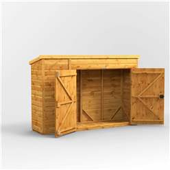8ft x 2ft  Premium Tongue and Groove Pent Bike Shed - 12mm Tongue and Groove Floor and Roof