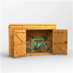 8ft x 3ft  Premium Tongue and Groove Pent Bike Shed - 12mm Tongue and Groove Floor and Roof