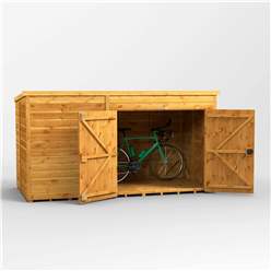 10ft x 6ft  Premium Tongue and Groove Pent Bike Shed - 12mm Tongue and Groove Floor and Roof